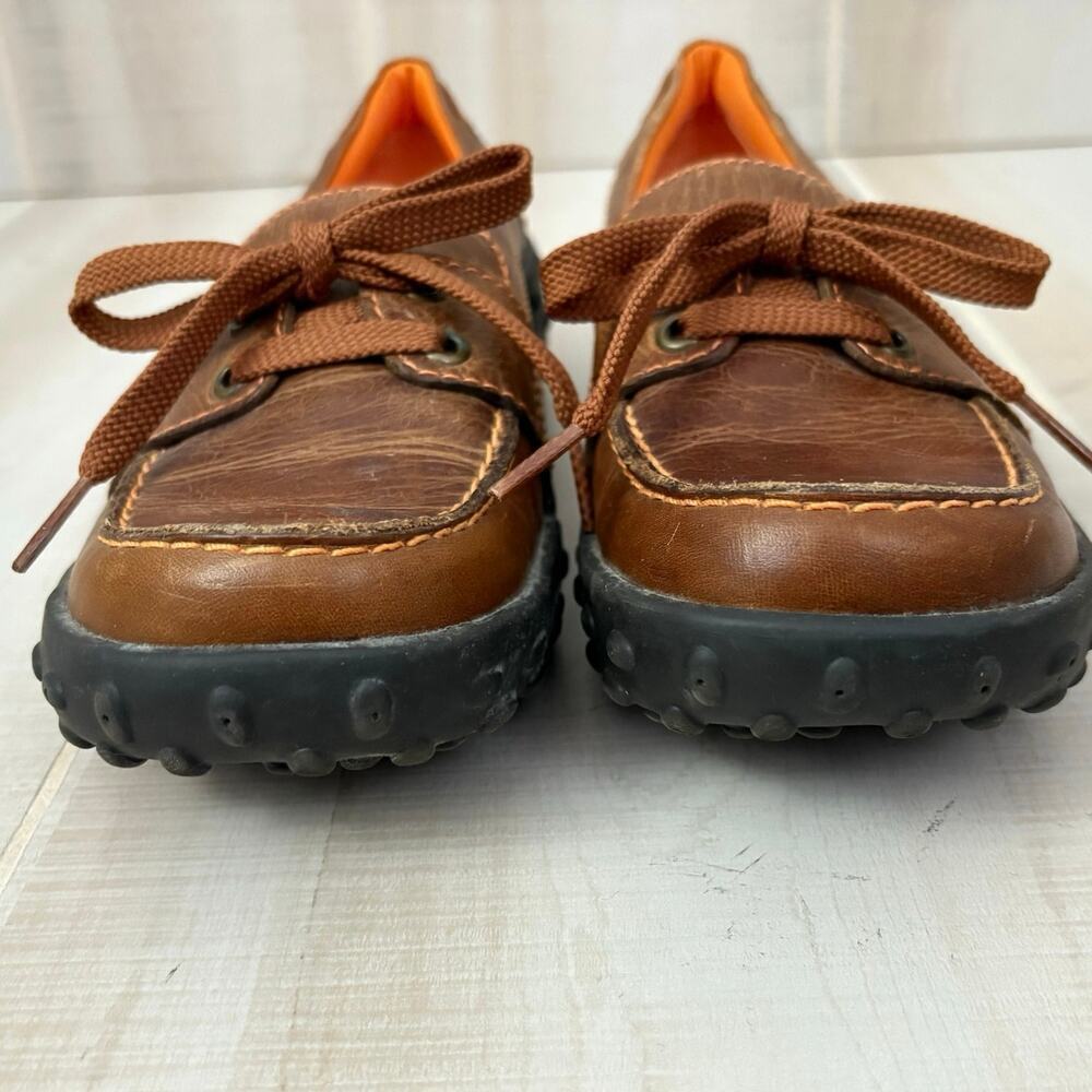 MIA Brown Leather Loafers Women’s Sz 7.5 Driving Moc Slip On Shoes Retro 90s - Picture 3 of 9